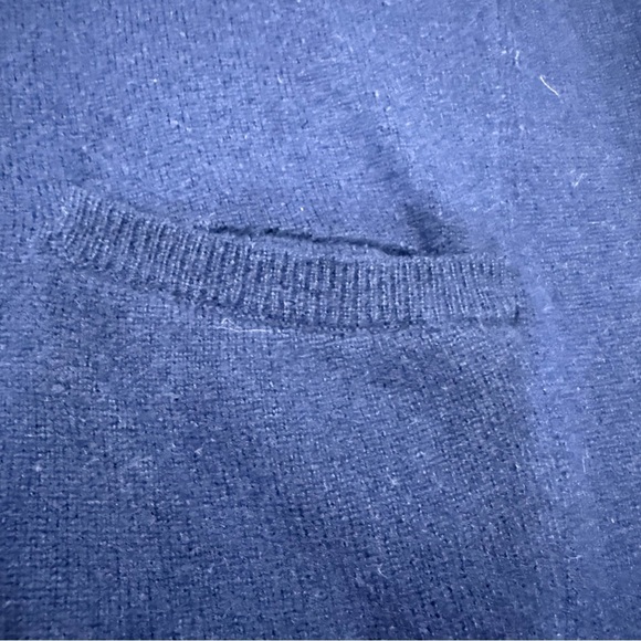 Hobbs London Women’s CASHMERE Sweater Navy Blue Pockets Sz US 8 EU 40 - Picture 7 of 11